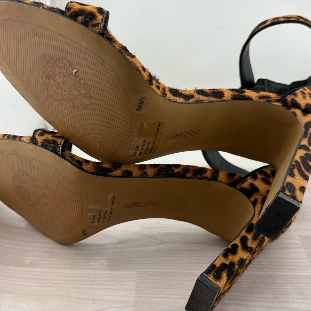 Vince Camuto Brown and Black Heeled Sandals - Picture 5 of 6